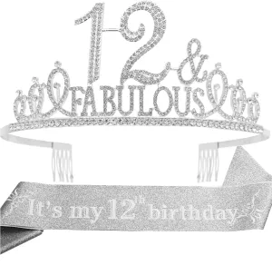 12th Birthday, 12th Birthday Decorations for Girls, 12th Birthday Tiara,12th Birthday