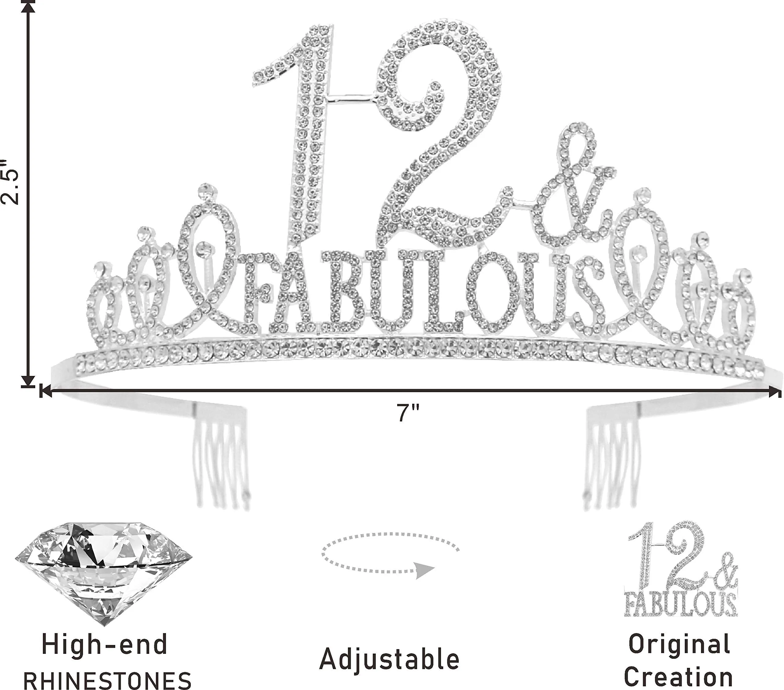 12th Birthday, 12th Birthday Decorations for Girls, 12th Birthday Tiara,12th Birthday