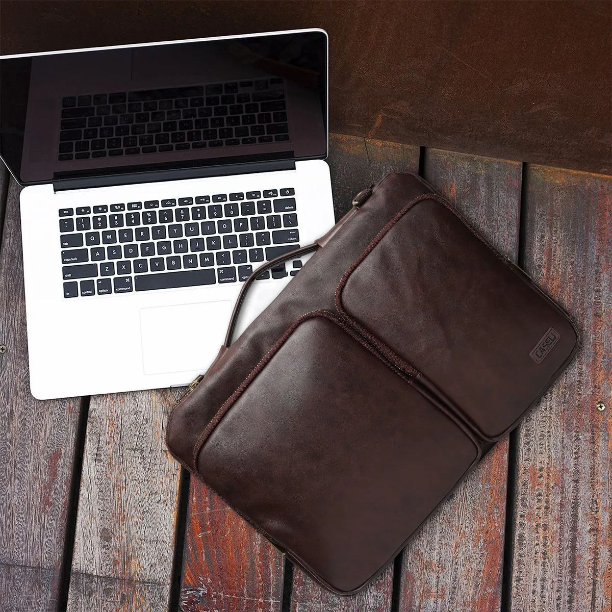 13-14 inch Laptop Leather Shoulder Bag (MA016)