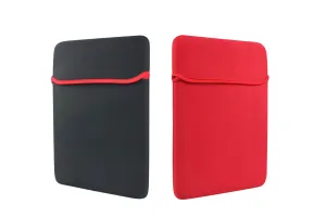 14 Inches 2 Tone Red Black Reversible Neoprene Laptop Sleeve