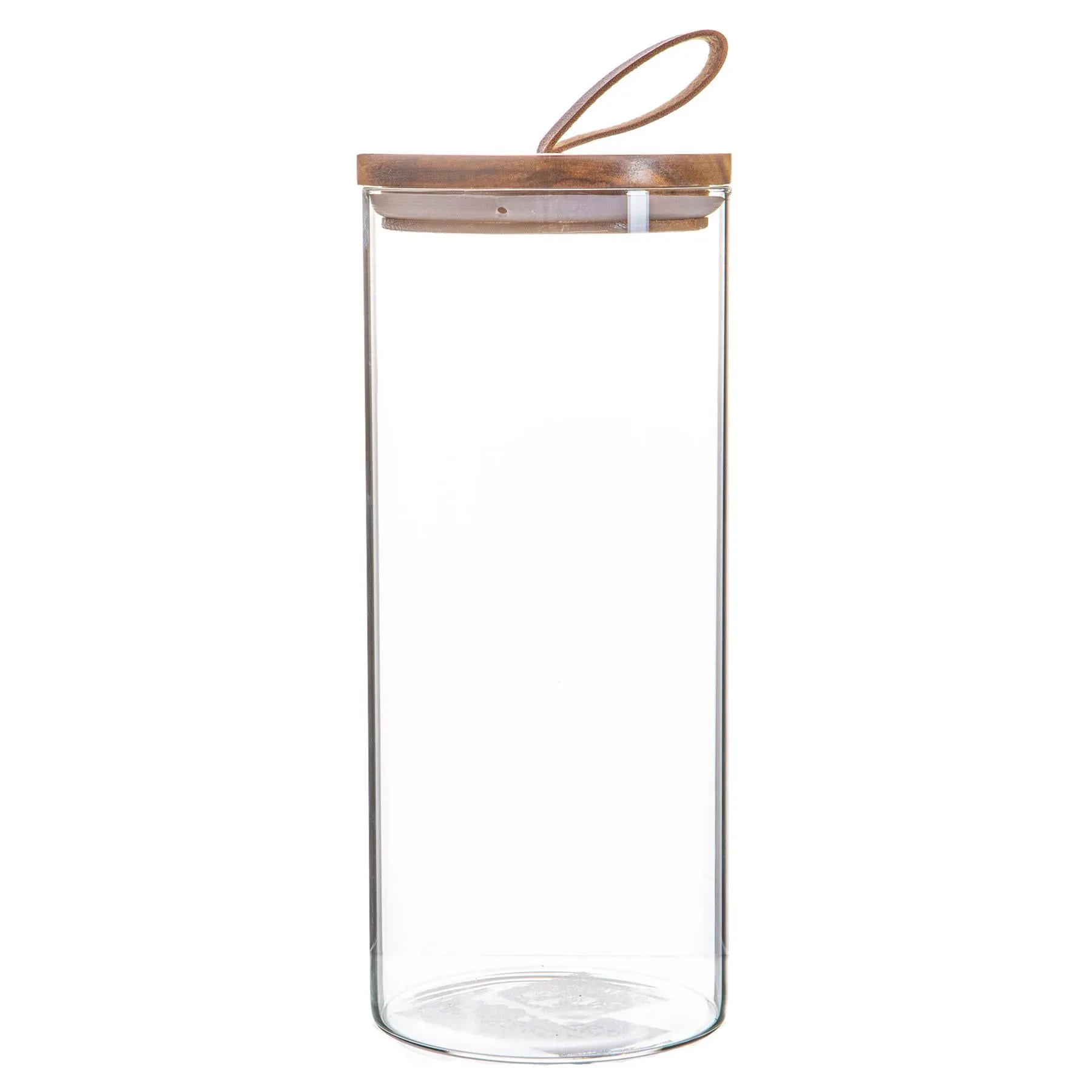 1.5L Scandi Storage Jars with Leather Loop Lids - Pack of Three - By Argon Tableware