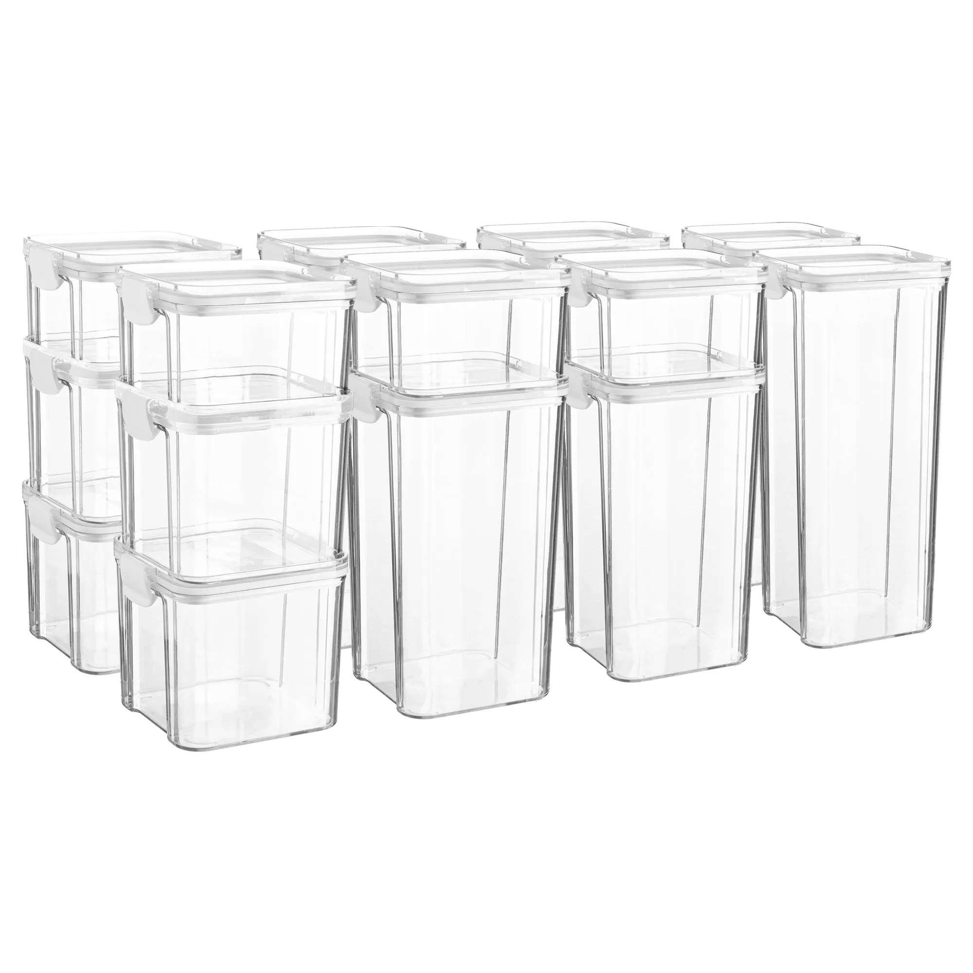 16pc Plastic Air Tight Food Storage Containers Set - By Argon Tableware