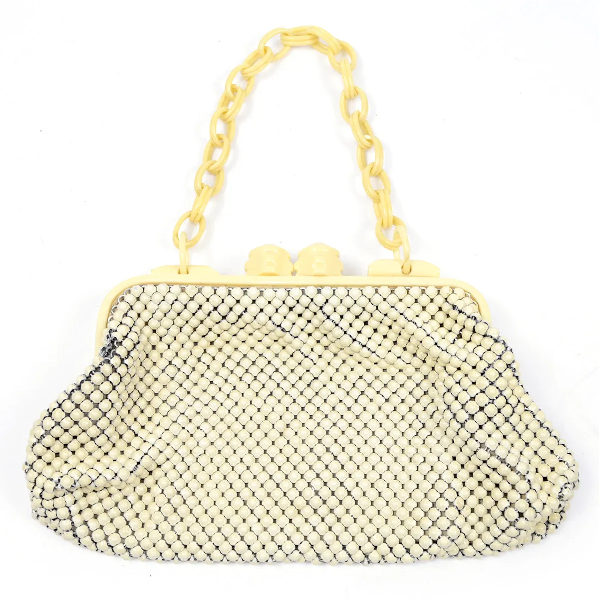 1940s Whiting & Davis Mesh Handbag w/ Celluloid Chain Strap