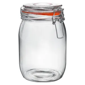 1L Classic Glass Storage Jar   Four Free Coloured Seals