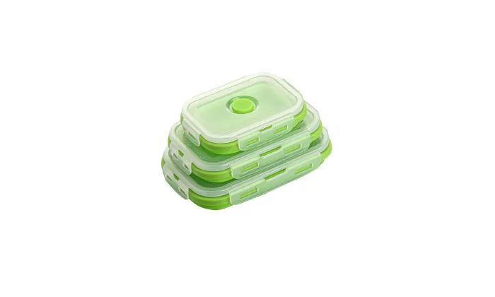 3 Piece Silicone Lunch Box Set