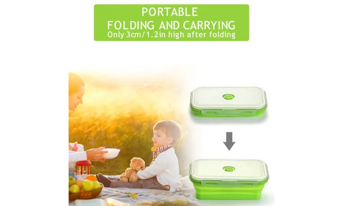 3 Piece Silicone Lunch Box Set