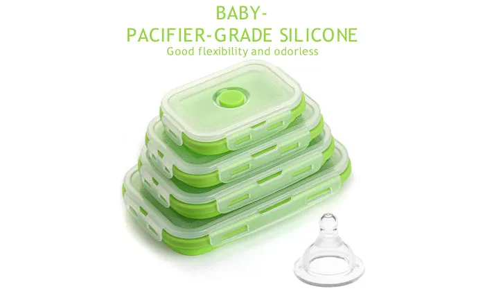 3 Piece Silicone Lunch Box Set