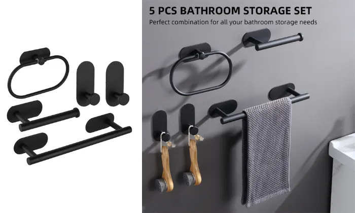 5 Piece Bathroom Towel Storage Set