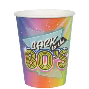 80's Party Paper Cups, 9 oz, 10 Count