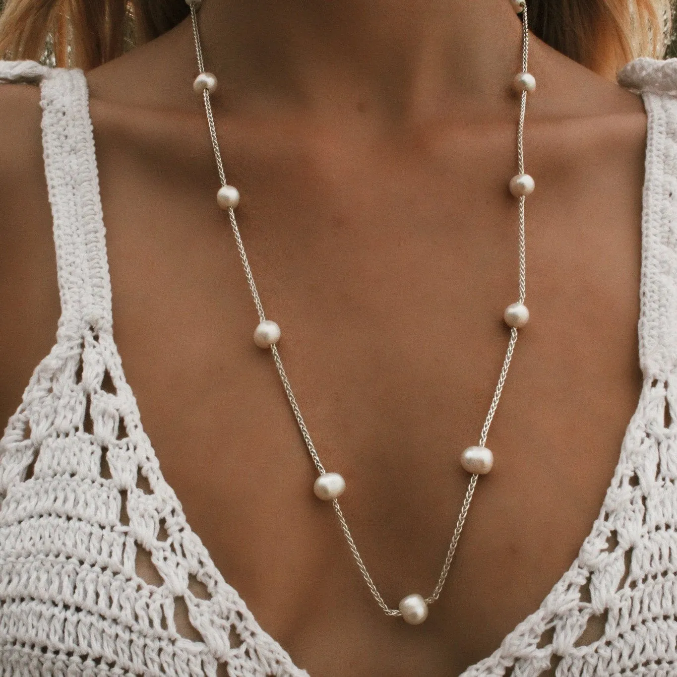 Alana Pearl Sterling Silver Necklace