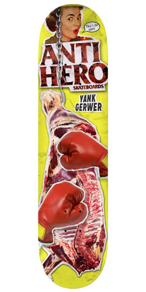 Anti-Hero Gerwer Party Of 1 Skateboard Deck - Yellow - 8.06in x 32.0in