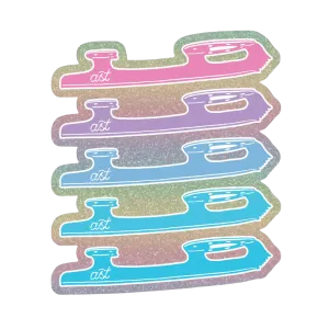 AST Blade Glitter Sticker