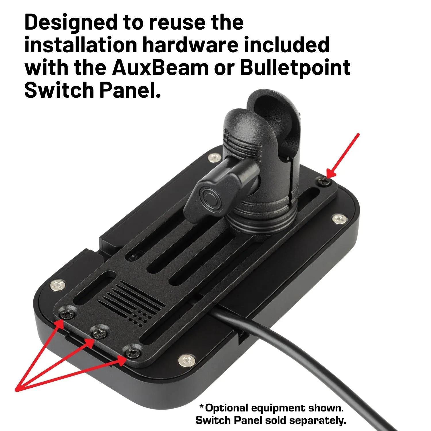 Auxbeam   Bulletpoint 8 Gang Switch Panel Mount with 20mm Connector Nubby Edition