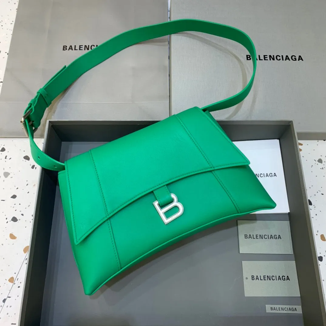 Balen Downtown Small Shoulder Bag In Green, For Women,  Bags 11.8in/30cm