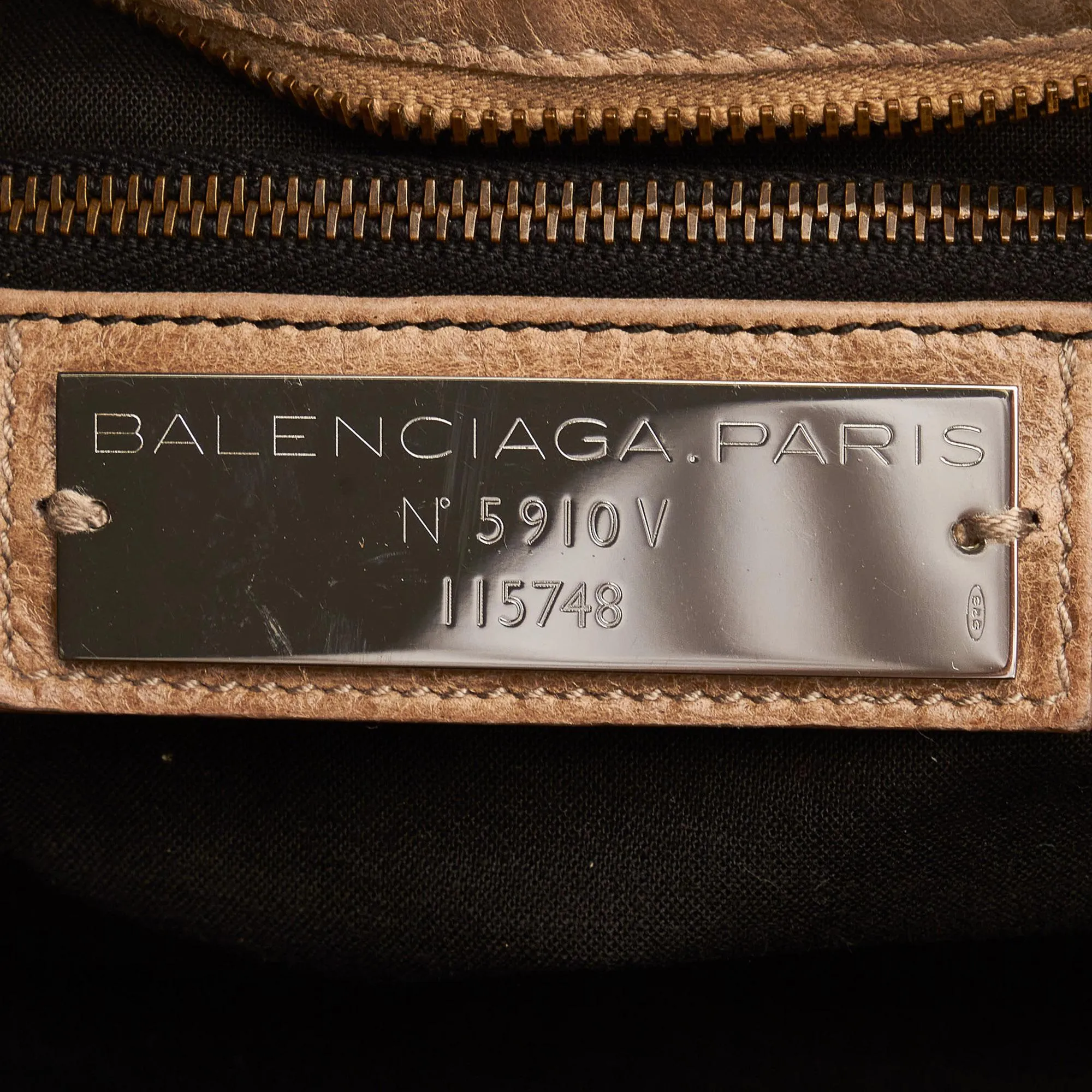 Balenciaga Motocross Classic City Lambskin Leather Satchel