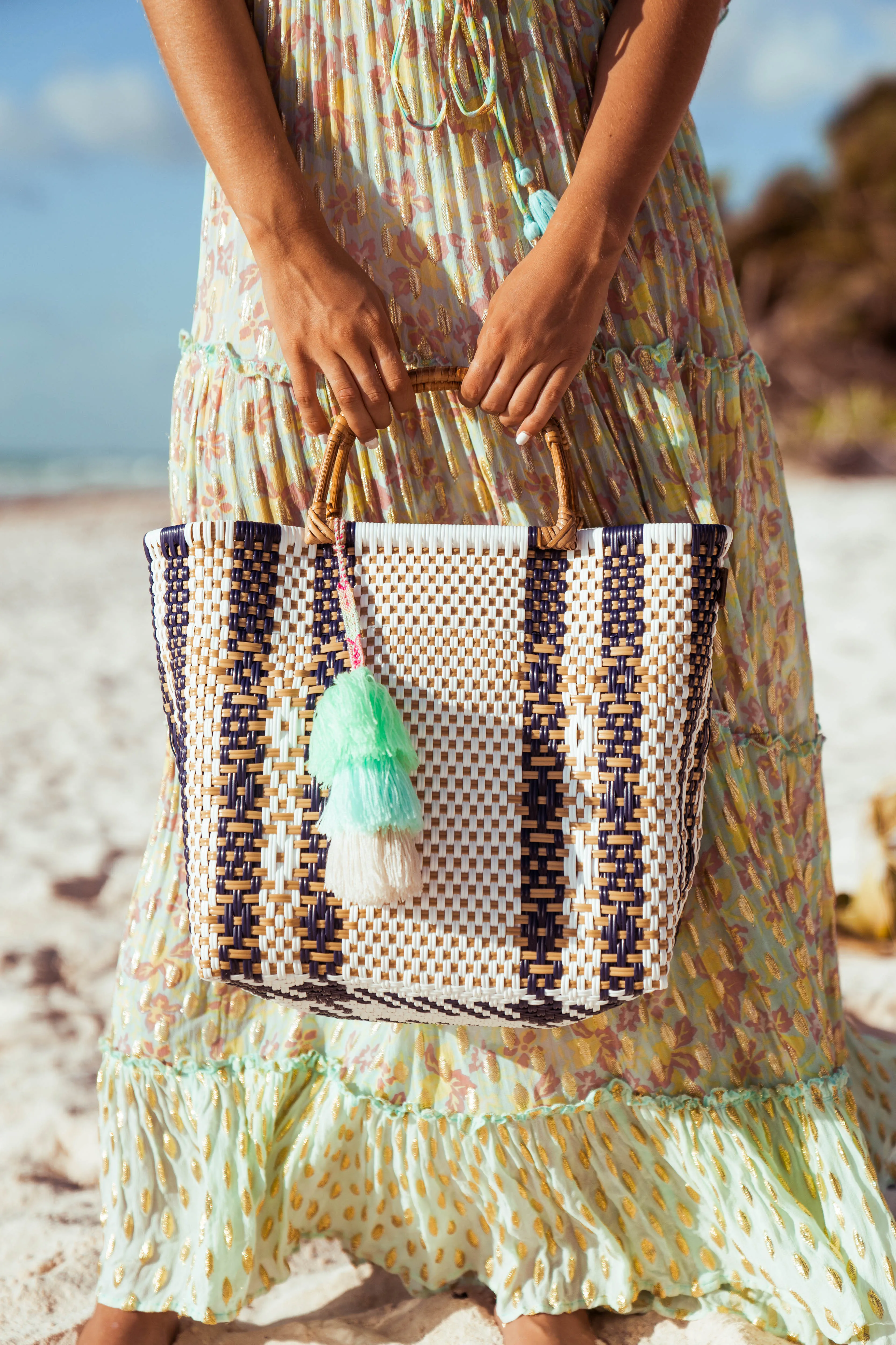 Bamboo Ocean Pearl Citron Tote