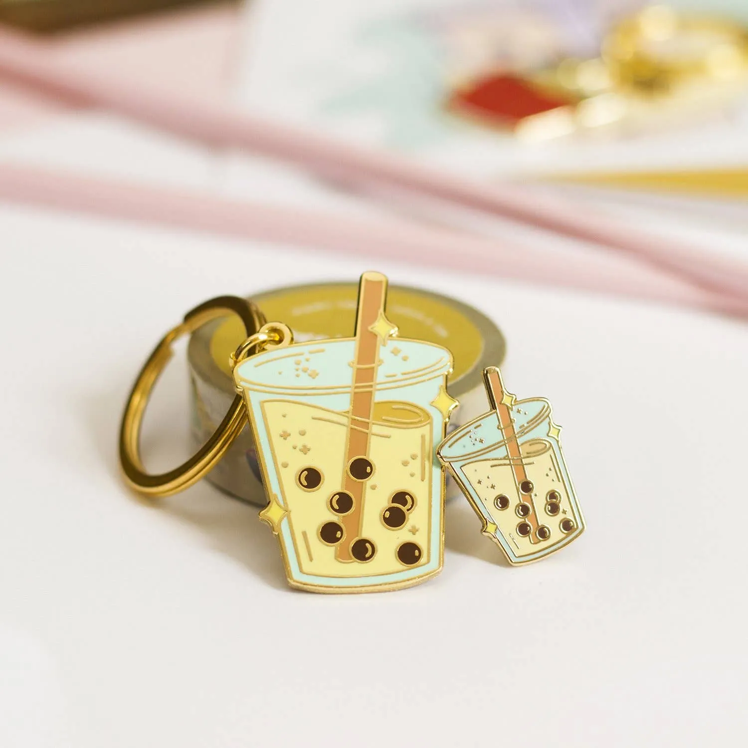 Boba Milk Tea Keychain