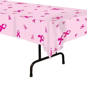 Breast Cancer Awareness Table Cover - 54 x 108 inches.