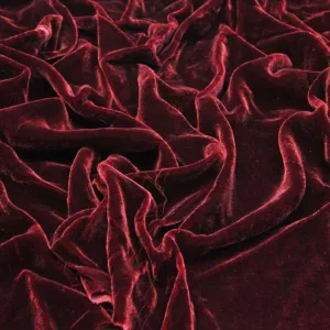 Burgundy Silk Velvet Fabric