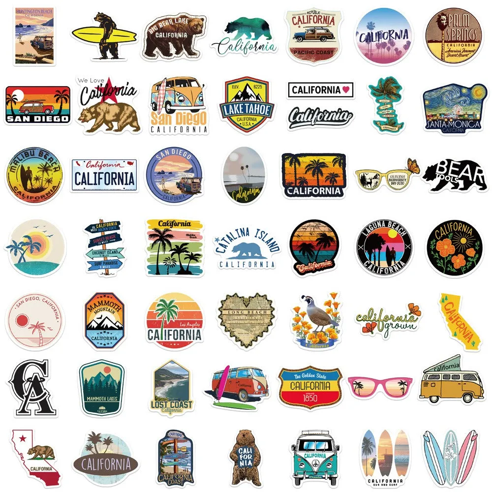 California Stickers Pack - Set of 50