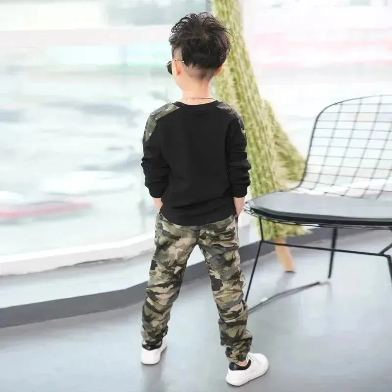 Camouflage long sleeve kids suit for Baby Boys