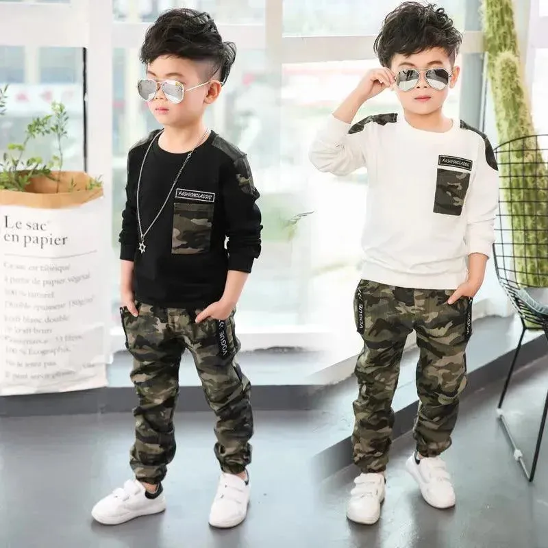 Camouflage long sleeve kids suit for Baby Boys