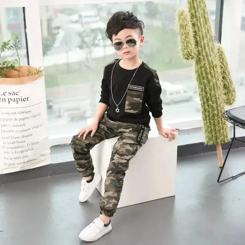 Camouflage long sleeve kids suit for Baby Boys