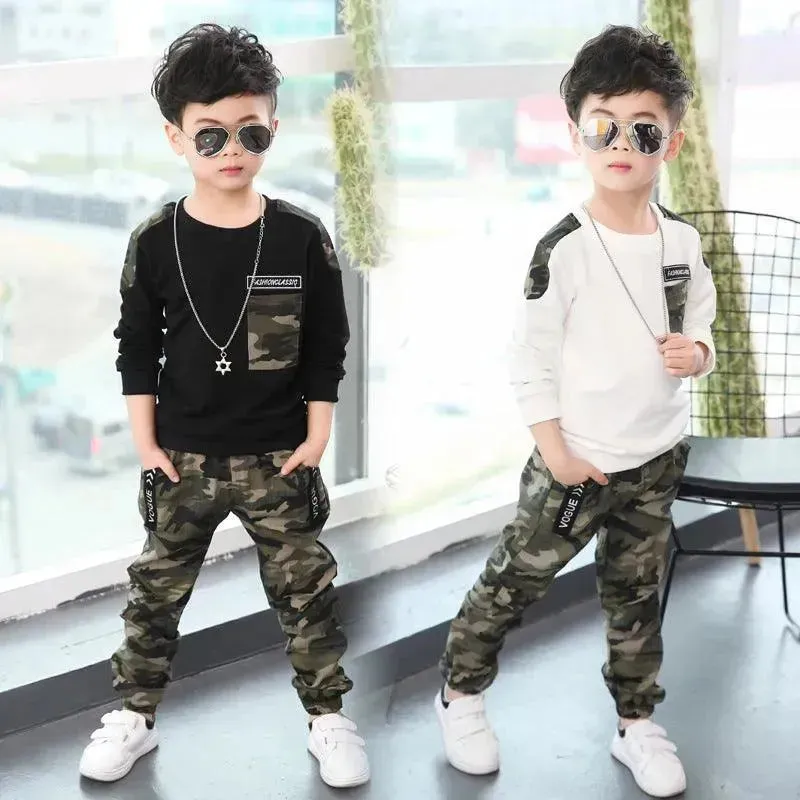 Camouflage long sleeve kids suit for Baby Boys