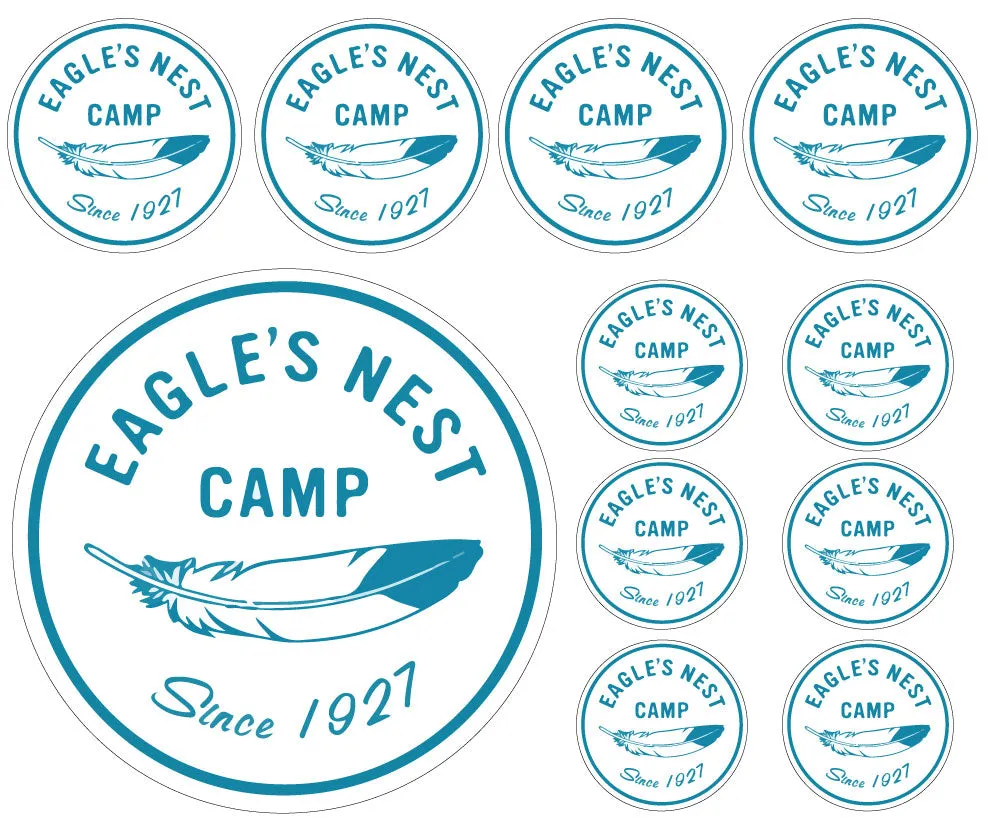 Camp Logo-Eagles Nest Camp Decal Set 11-Pack