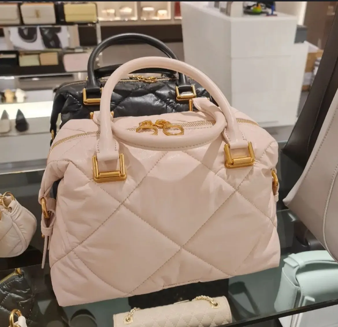 CHARLES & KEITH Women's Master Quality Handbag in Pink with Brand Accents