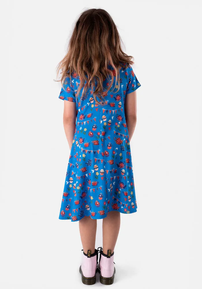 Children's Tea Party Print Dress (Lizzy)