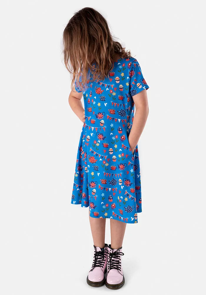 Children's Tea Party Print Dress (Lizzy)