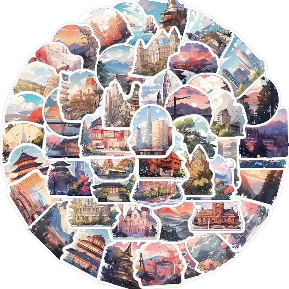 Cities of World Stickers Pack - Set of 50