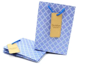 Durable Foldable and Reusable Paper Gift Bags (Pack of 10) with supporting Handles