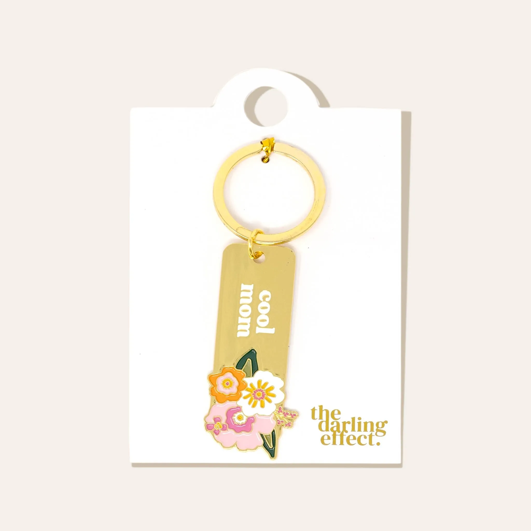 Enamel Floral Keychain - Cool Mom