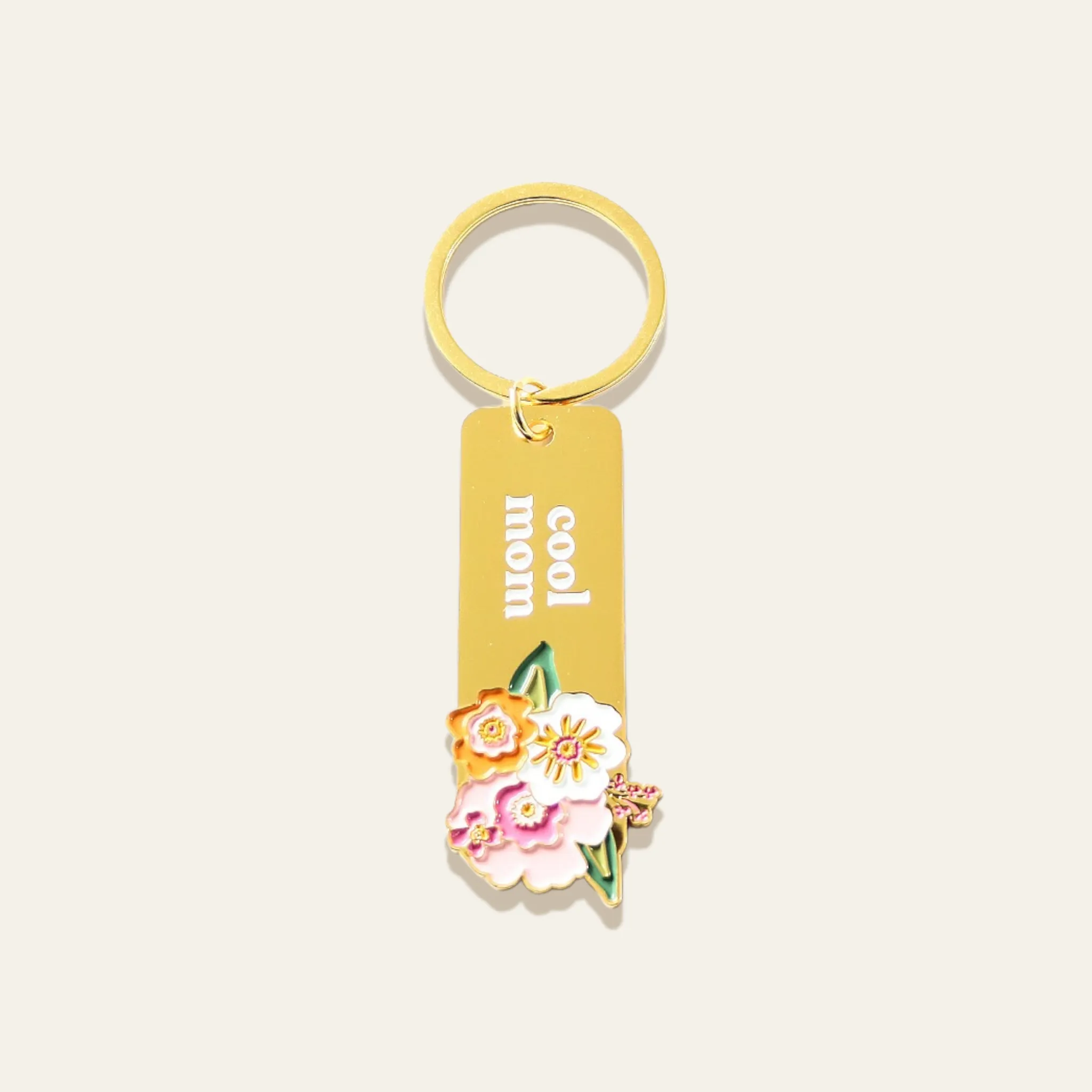 Enamel Floral Keychain - Cool Mom