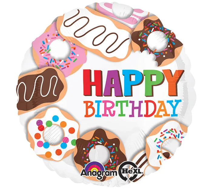 Fun Donut Birthday Party Mylar Balloon