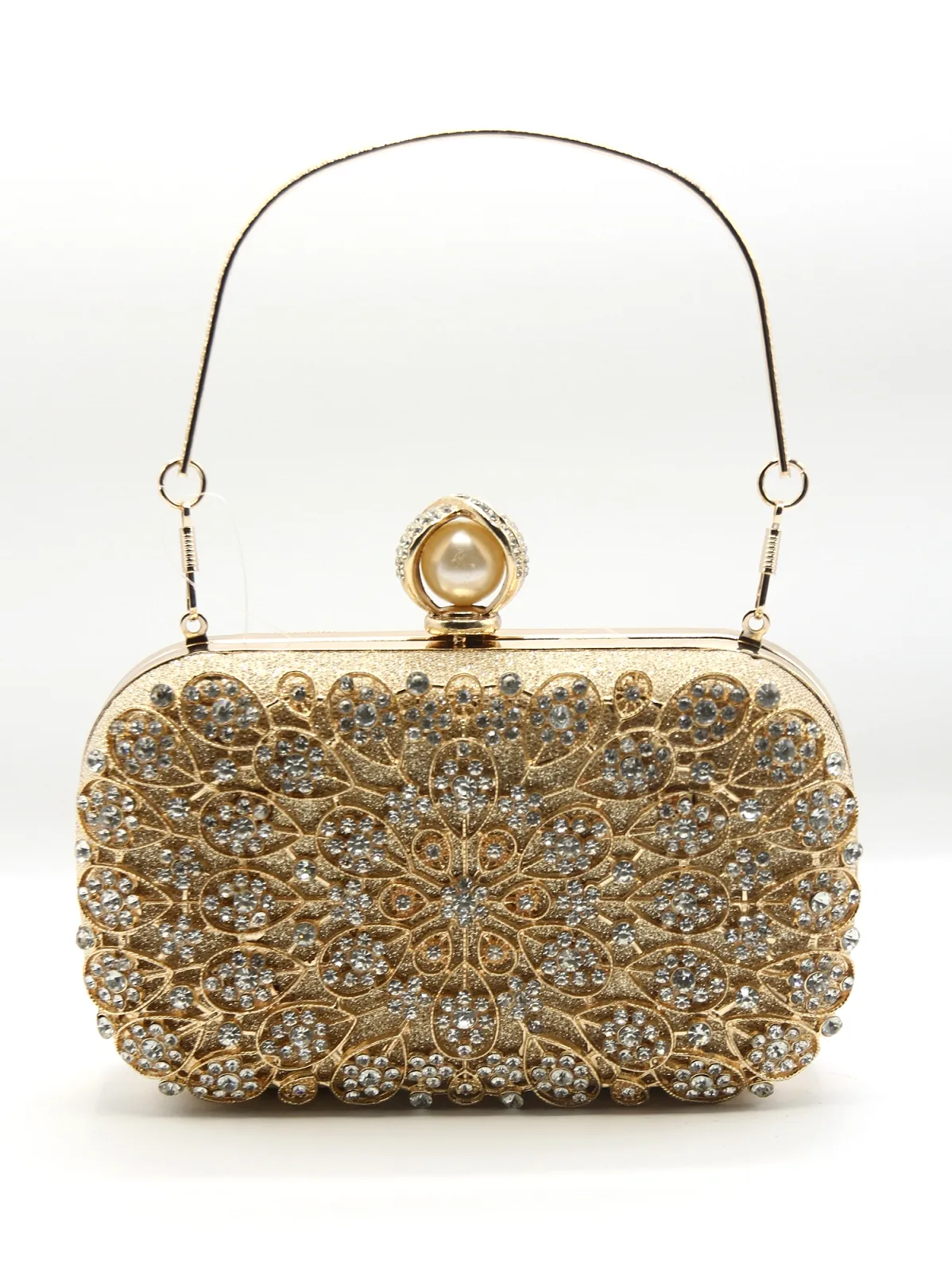 Golden Latest Stylo Bridal Clutch For Women 5002