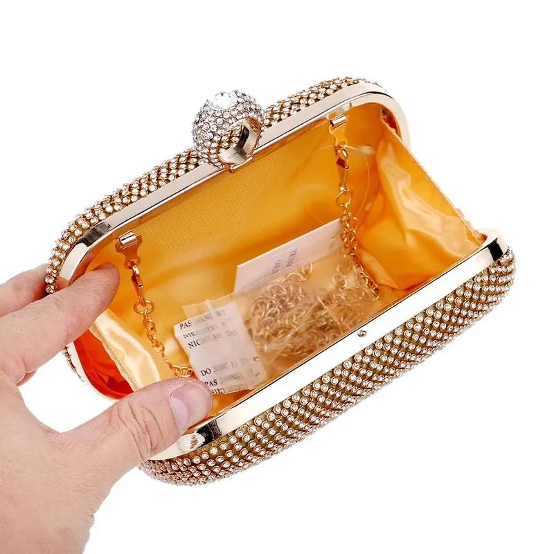 Golden Latest Stylo Bridal Clutch For Women 5002