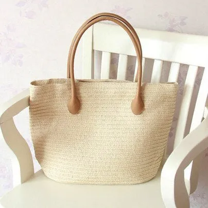 Handmade Round Straw Rattan Bag – Chic Summer Beach Crossbody