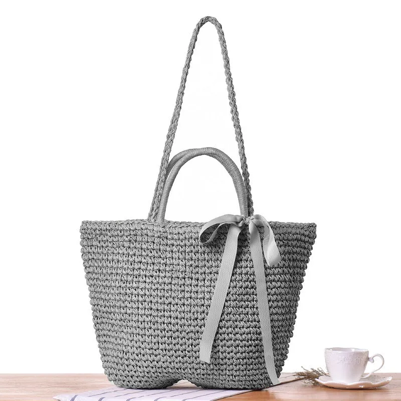 Handmade Round Straw Rattan Bag – Chic Summer Beach Crossbody