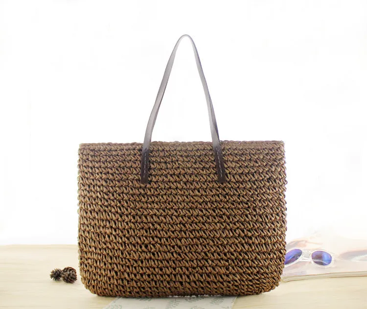 Handmade Round Straw Rattan Bag – Chic Summer Beach Crossbody