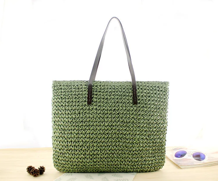 Handmade Round Straw Rattan Bag – Chic Summer Beach Crossbody