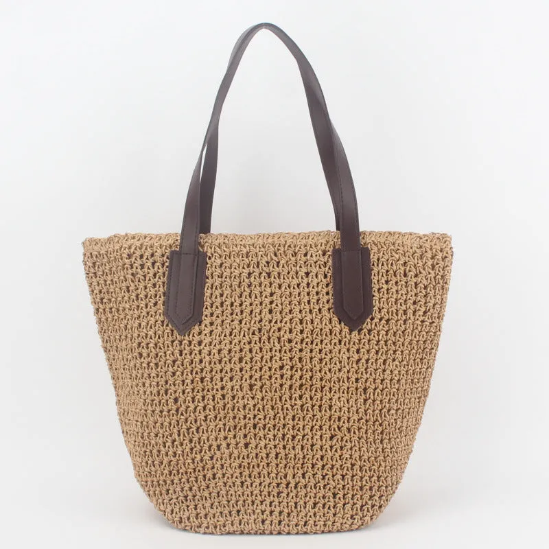 Handmade Round Straw Rattan Bag – Chic Summer Beach Crossbody