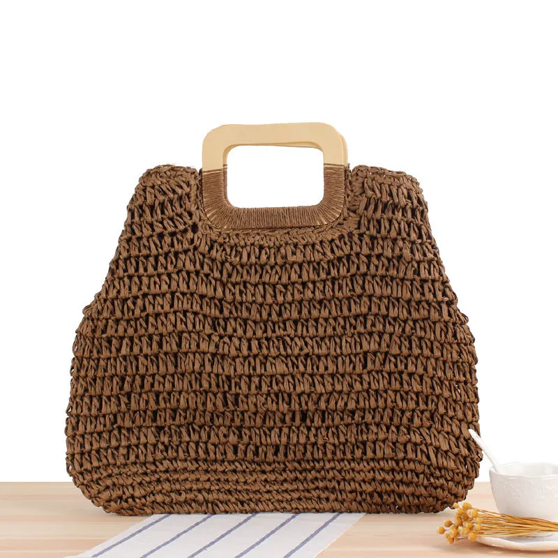 Handmade Round Straw Rattan Bag – Chic Summer Beach Crossbody