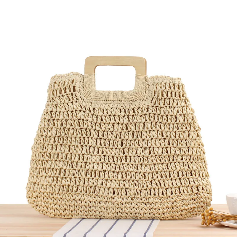 Handmade Round Straw Rattan Bag – Chic Summer Beach Crossbody