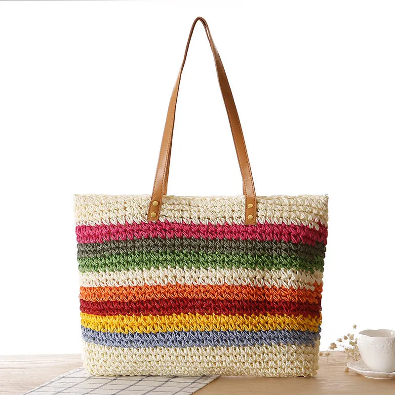 Handmade Round Straw Rattan Bag – Chic Summer Beach Crossbody