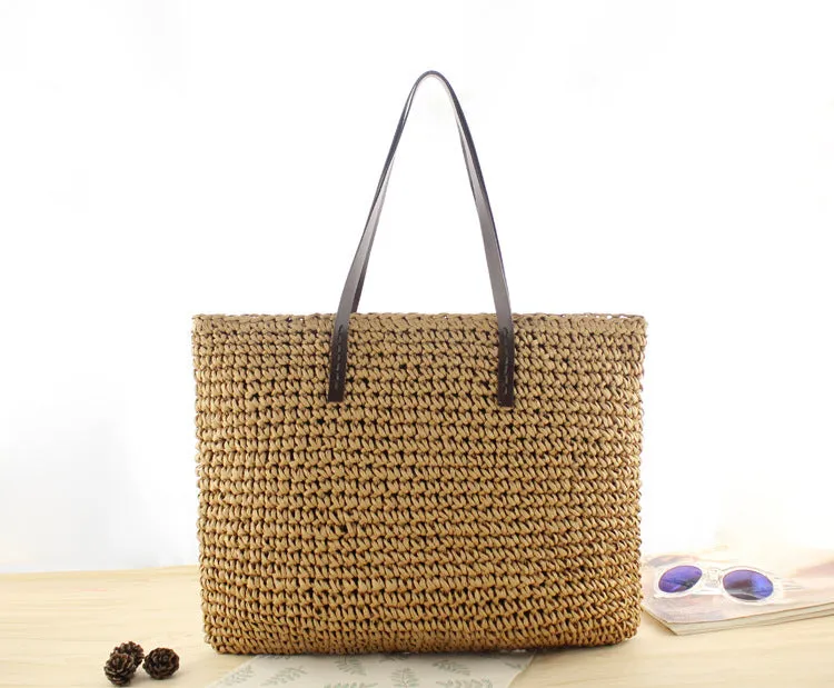 Handmade Round Straw Rattan Bag – Chic Summer Beach Crossbody