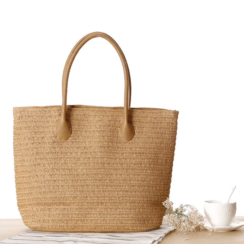 Handmade Round Straw Rattan Bag – Chic Summer Beach Crossbody