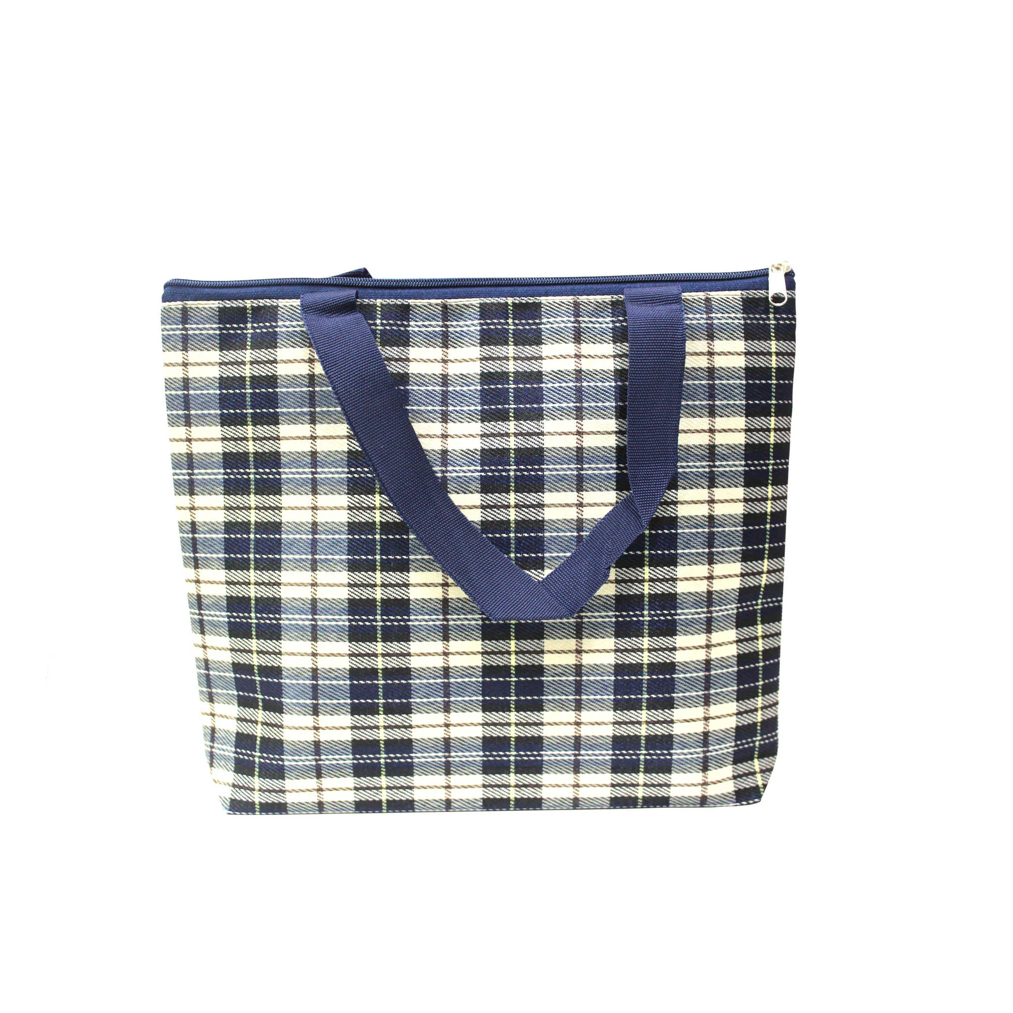 Imported Canvas Printed multi purpose Bag with handles for girls and ladies, Theme Traditional Scottish Checks, Large